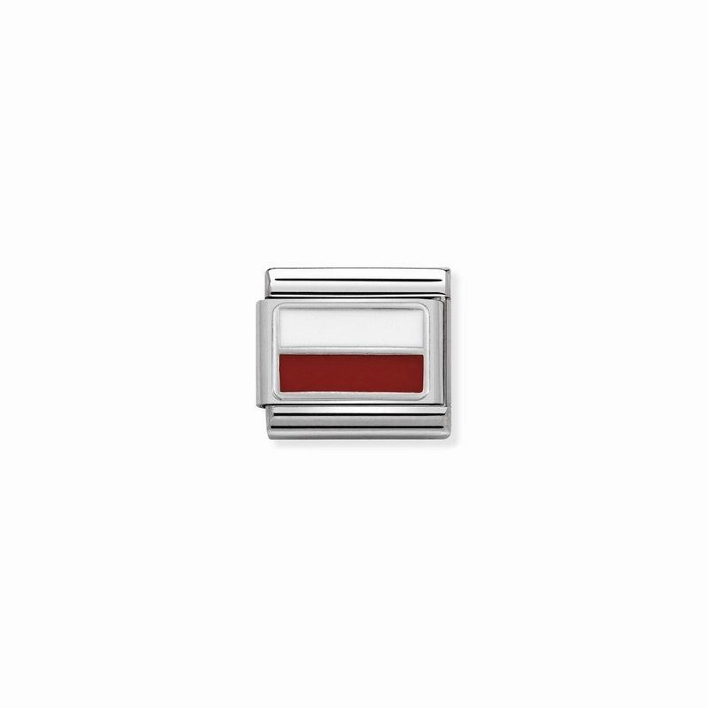 Nomination Composable Link Poland Flag, Silver & Enamel