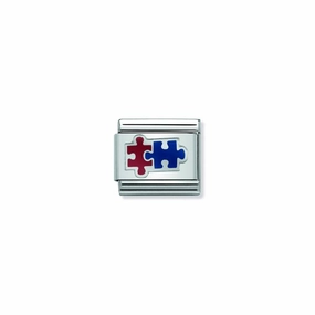 Nomination Composable Link Puzzle Pieces, Silver & Enamel