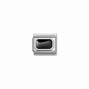 Nomination Composable Link Rectangle, Silver & Enamel
