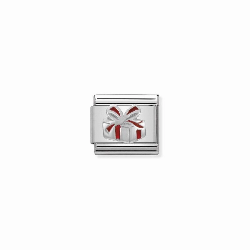 Nomination Composable Link Red Present, Silver & Enamel