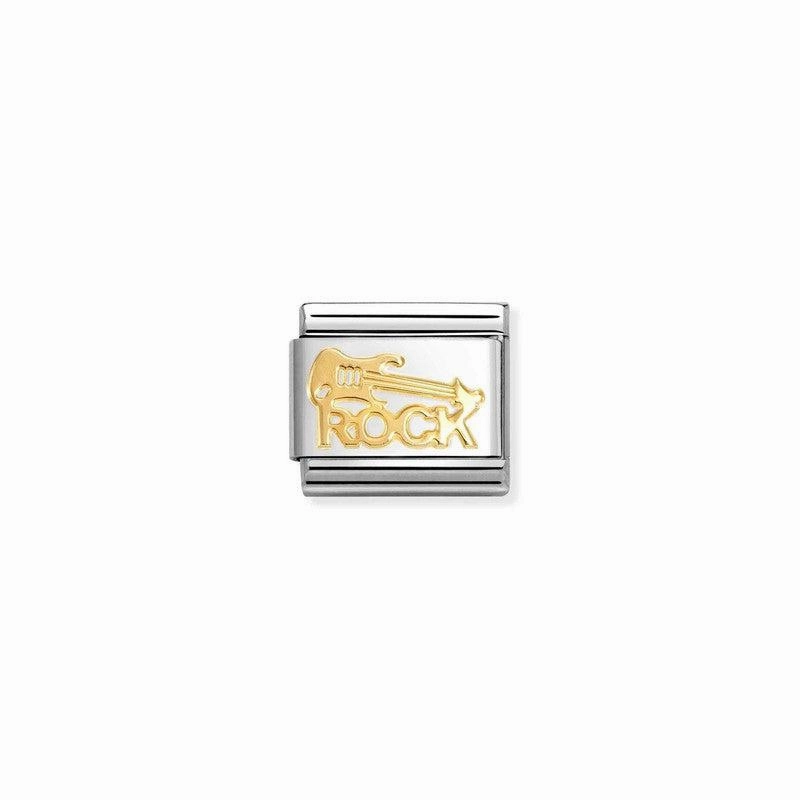 Nomination Composable Link Rock Guitar, 18K Gold
