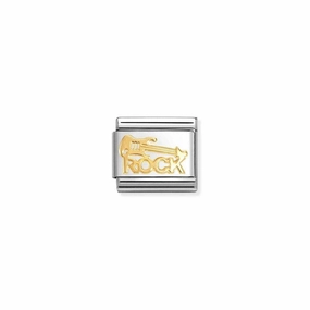 Nomination Composable Link Rock Guitar, 18K Gold