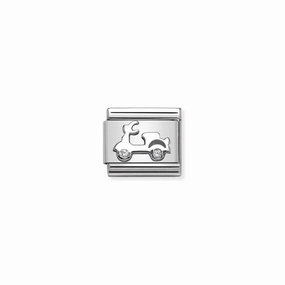 Nomination Composable Link Scooter, Cubic Zirconia, Silver
