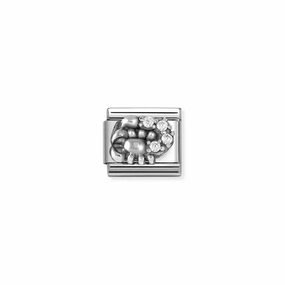 Nomination Composable Link Scorpio, Cubic Zirconia, Silver