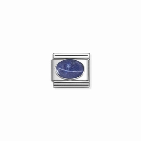 Nomination Composable Link Sodalite Stone, Silver