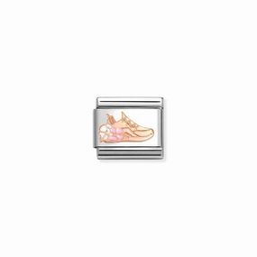 Nomination Composable Link Sports Shoe, 9K Rose Gold & Enamel