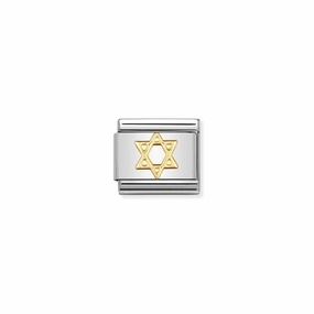 Nomination Composable Link Star Of David, 18K Gold