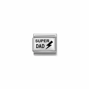 Nomination Composable Link Super Dad, Silver & Enamel