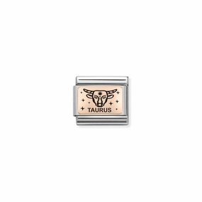 Nomination Composable Link Taurus, 9K Rose Gold