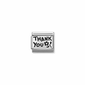 Nomination Composable Link Thank You, Silver