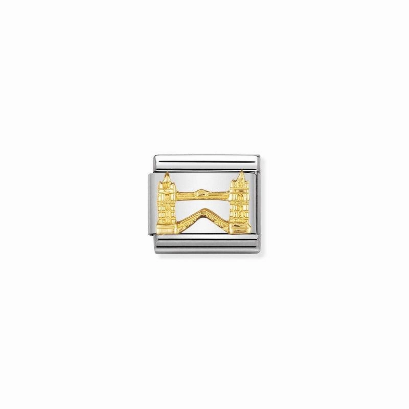 Nomination Composable Link Tower Bridge, 18K Gold