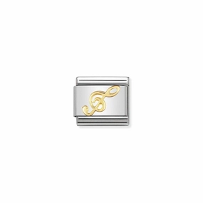 Nomination Composable Link Treble Clef, 18K Gold