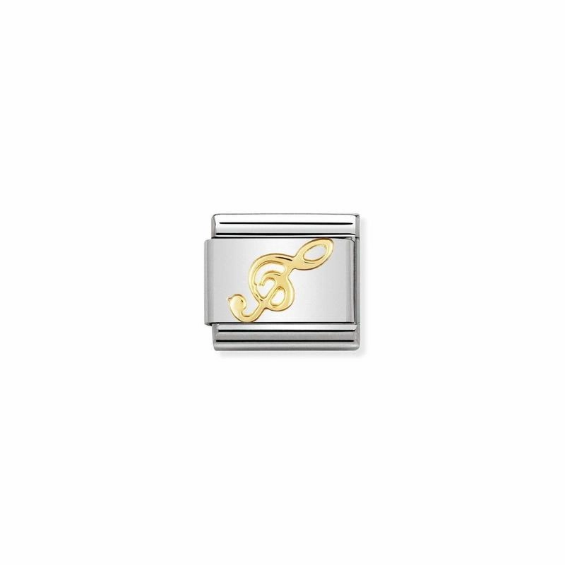 Nomination Composable Link Treble Clef, 18K Gold