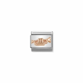 Nomination Composable Link Trumpet, 9K Rose Gold