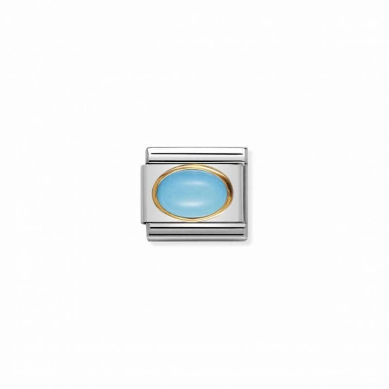 Nomination Composable Link Turqoise Stone, 18K Gold