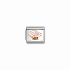 Nomination Composable Link Watering Can, 9K Rose Gold & Enamel