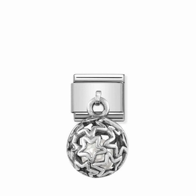 Nomination Composable Pendant Link, Stars, Swarovski Pearl