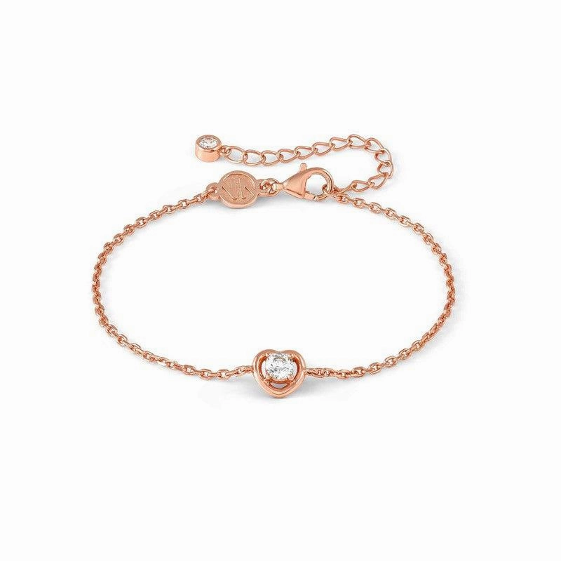 Nomination CosmicLove Bracelet, Heart, Cubic Zirconia, Rose Gold, Sterling Silver