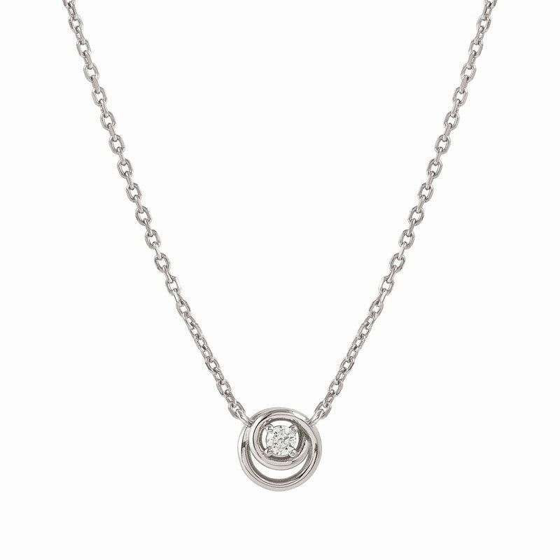 Nomination CosmicLove Necklace, Circle, Cubic Zirconia, Sterling Silver