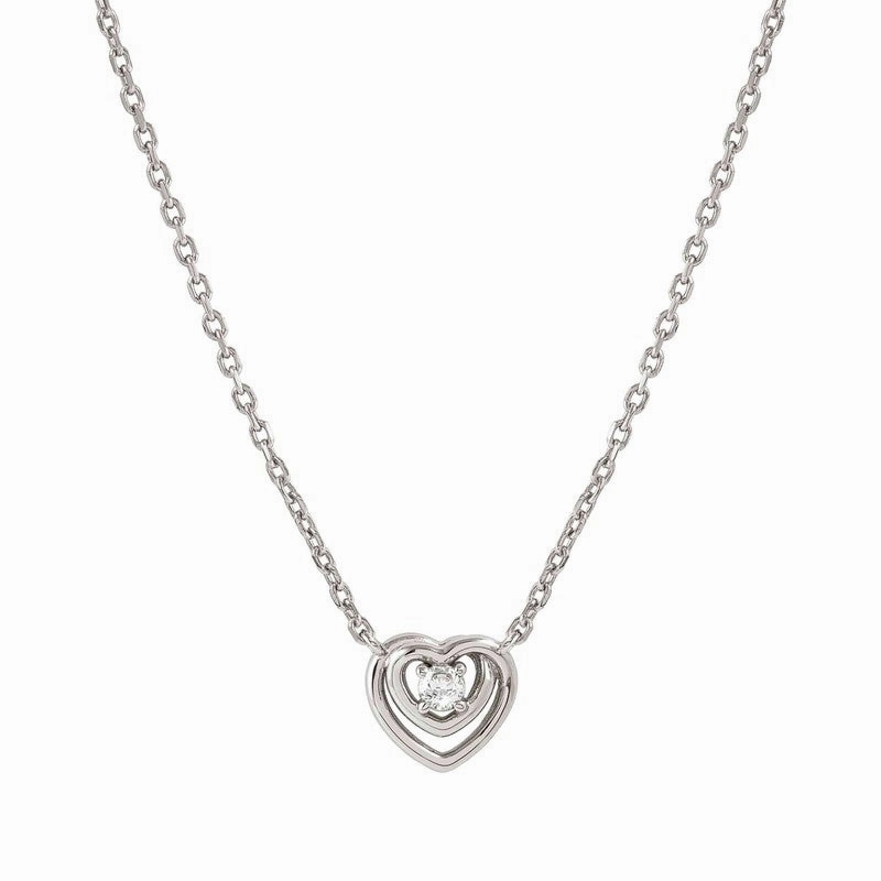 Nomination CosmicLove Necklace, Heart, Cubic Zirconia, Sterling Silver