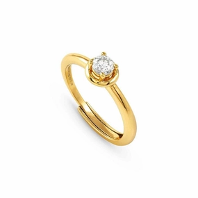 Nomination CosmicLove Ring, Circle, Cubic Zirconia, Gold, Sterling Silver