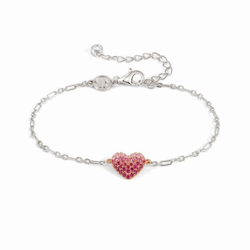 Nomination Crysalis Bracelet, Heart, Pink Cubic Zirconia, Silver