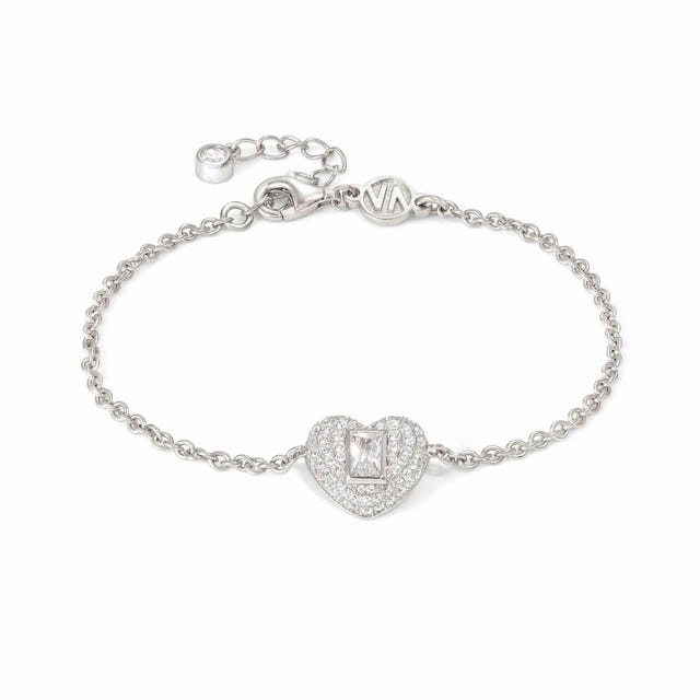 Nomination Domina Bracelet, Heart, Pave, Cubic Zirconia, Silver