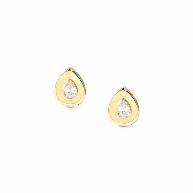 Nomination Domina Earrings, Drop, Cubic Zirconia, 24K Gold