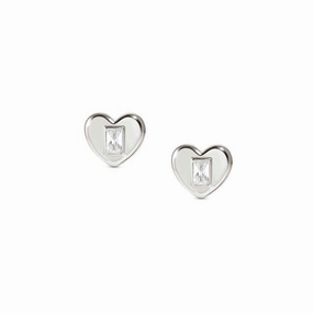 Nomination Domina Earrings, Heart, Cubic Zirconia, Silver