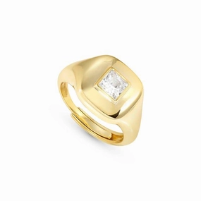 Nomination Domina Ring, Drop, Cubic Zirconia, 24K Gold