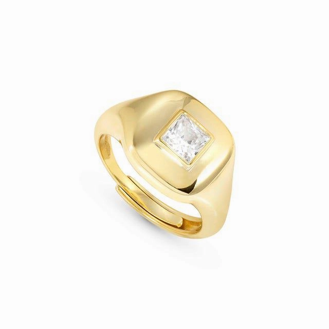 Nomination Domina Ring, Drop, Cubic Zirconia, 24K Gold