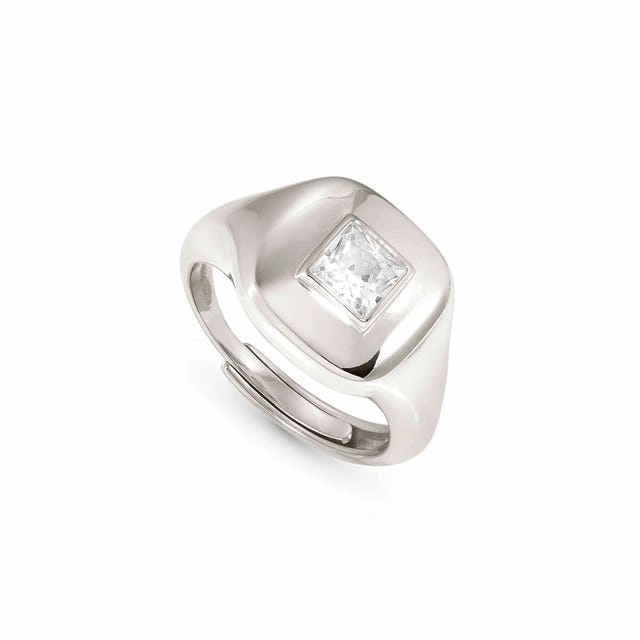 Nomination Domina Ring, Square, Cubic Zirconia, Silver