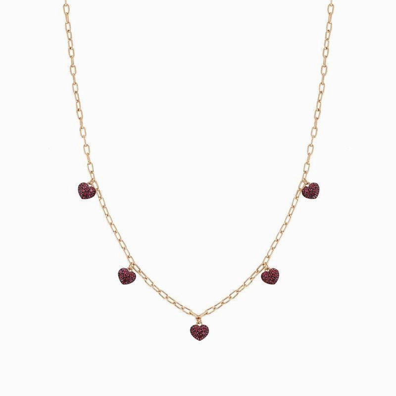 Nomination Easychic Hearts Necklace 22K Rose Gold Finish
