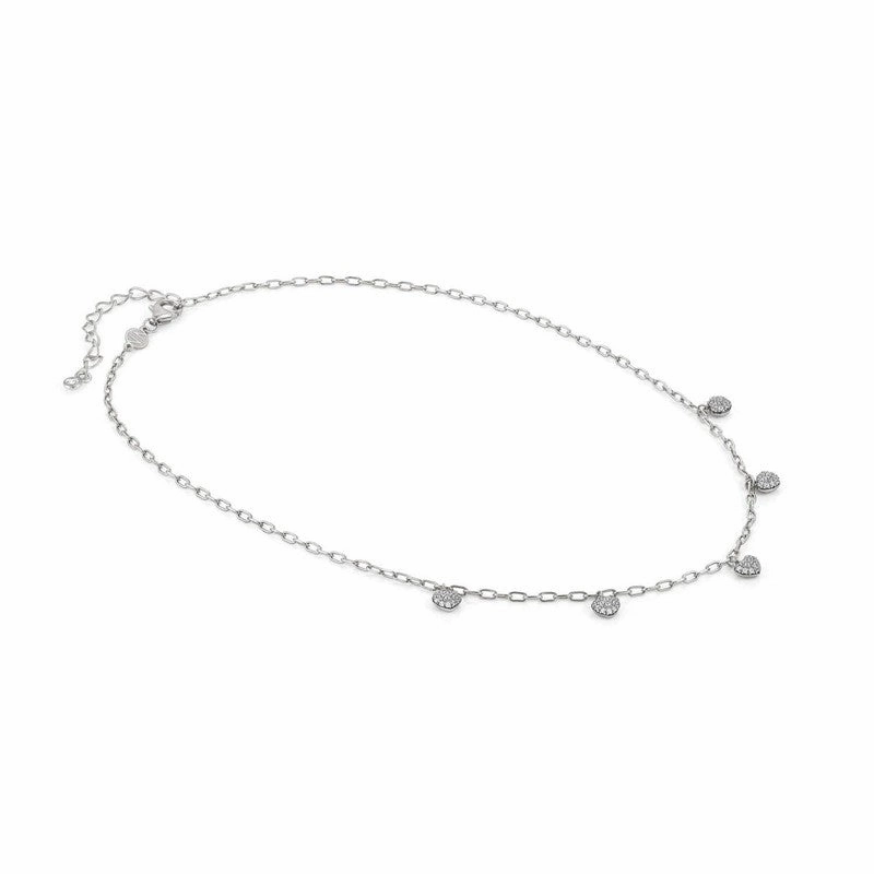Nomination Easychic Hearts Necklace White Rhodium Finish