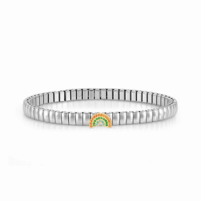 Nomination Extension Stretch Bracelet, Rainbow, Cubic Zirconia, Stainless Steel
