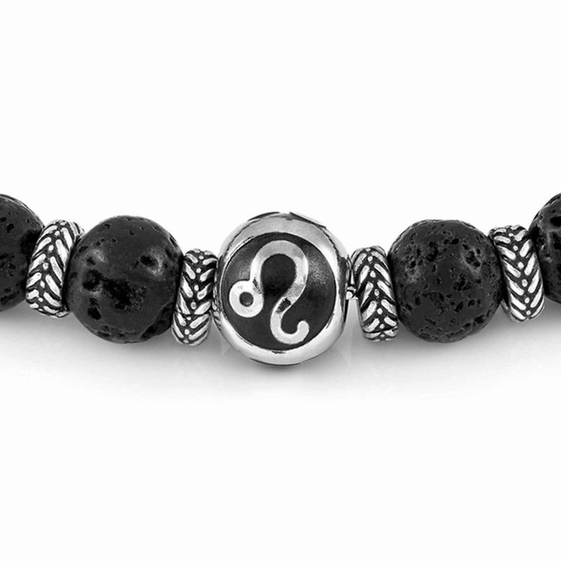 Nomination Instinct Bracelet, Leo, Lava Stone, Stainless Steel