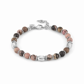Nomination Instinct Bracelet, Rhosocrosite Stone, Stainless Steel