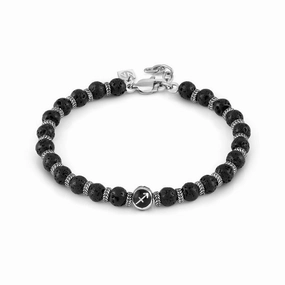 Nomination Instinct Bracelet, Sagittarius, Lava Stone, Stainless Steel