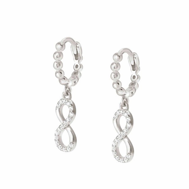 Nomination Lovecloud Earrings, Infinity Drop, Cubic Zirconia, Silver