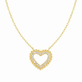 Nomination Lovecloud Necklace, Heart, Cubic Zirconia, 24K Gold