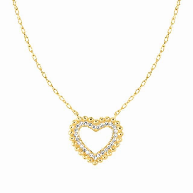 Nomination Lovecloud Necklace, Heart, Cubic Zirconia, 24K Gold