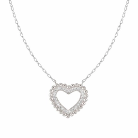 Nomination Lovecloud Necklace, Heart, Cubic Zirconia, Silver