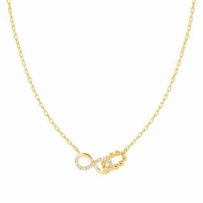 Nomination Lovecloud Necklace, Infinity, Cubic Zirconia, 24K Gold