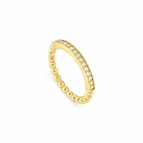 Nomination Lovecloud Ring, Cubic Zirconia, 24K Gold