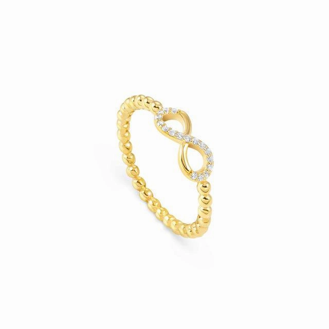 Nomination Lovecloud Ring, Infinity, Cubic Zirconia, 24K Gold