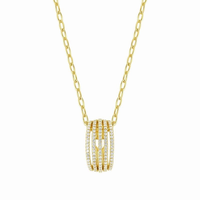 Nomination Lovelight Necklace, Oval, White Cubic Zirconia, 18K Gold