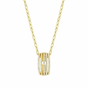 Nomination Lovelight Necklace, Oval, White Cubic Zirconia, 18K Gold