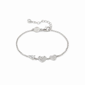Nomination Lucentissima Bracelet, Heart, Cubic Zirconia Pave, Silver