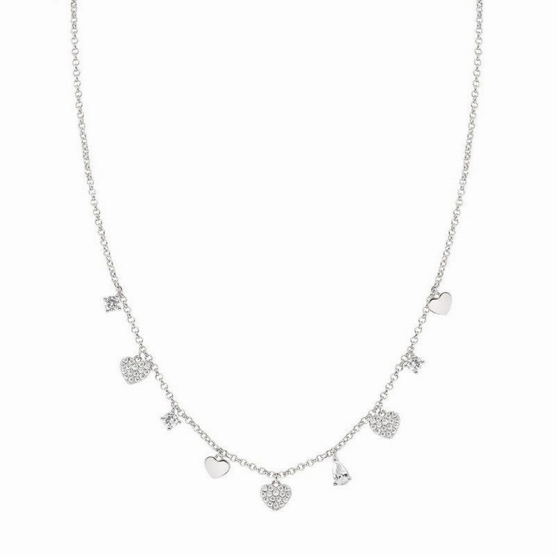 Nomination Lucentissima Necklace, Mixed Pendants, White Cubic Zirconia, Silver
