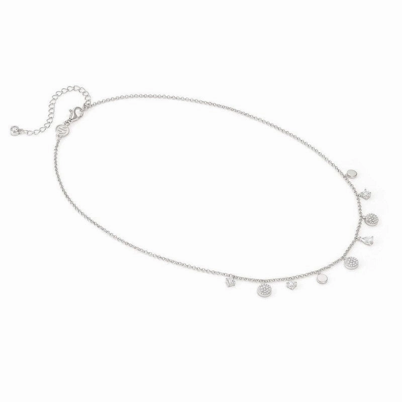 Nomination Lucentissima Necklace, Mixed Pendants, White Cubic Zirconia, Silver